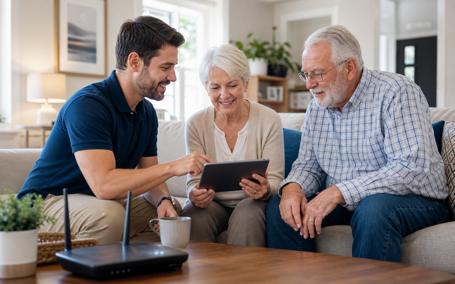 Home Tech Support com Wi-Fi e tablet