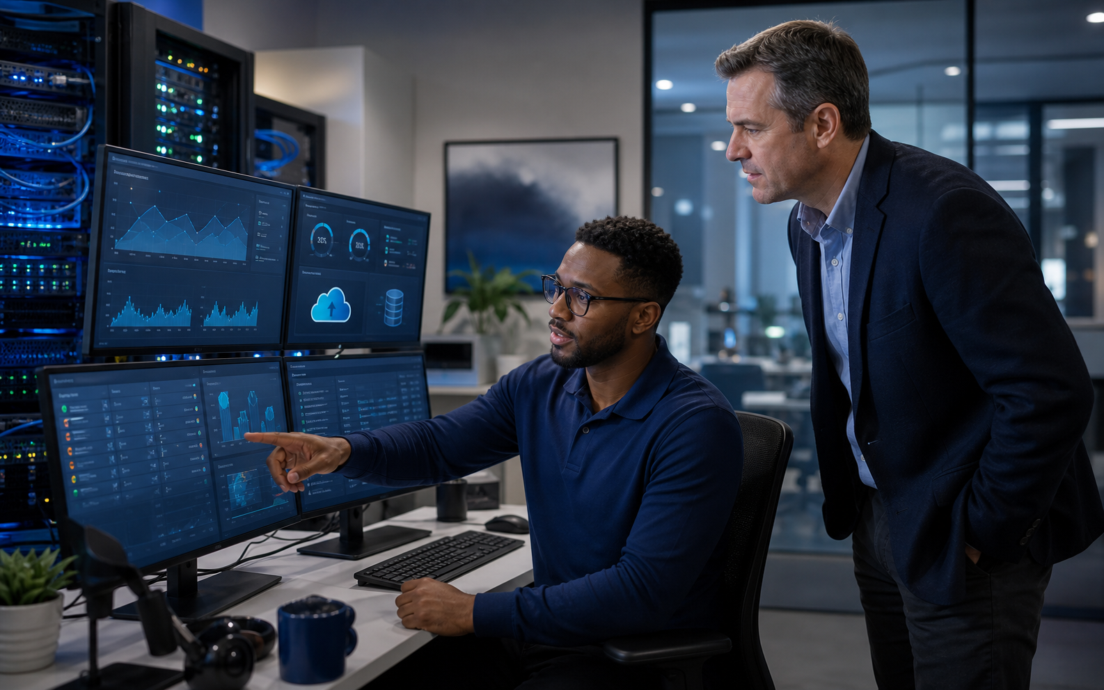 Business IT com monitoramento de servidores
